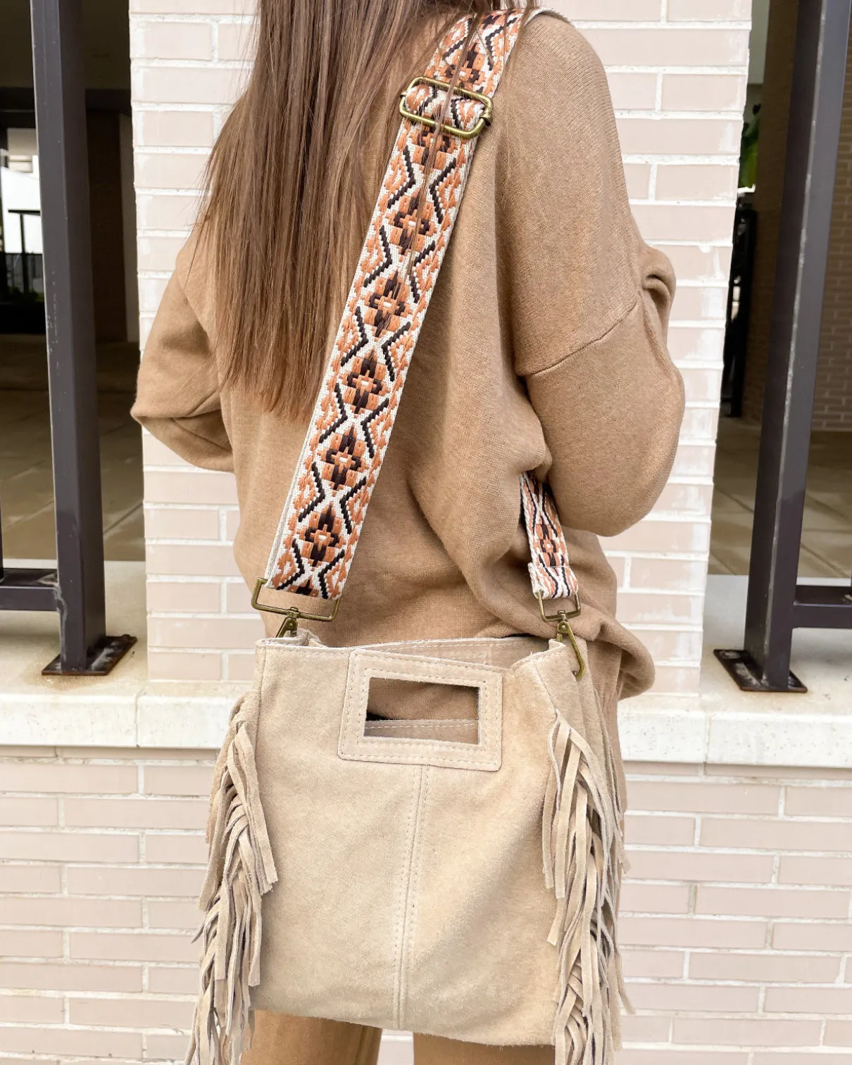 Bolso ante flecos colores