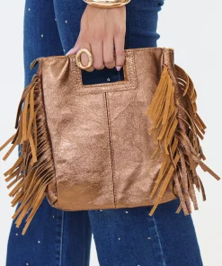 Bolso flecos metalizados
