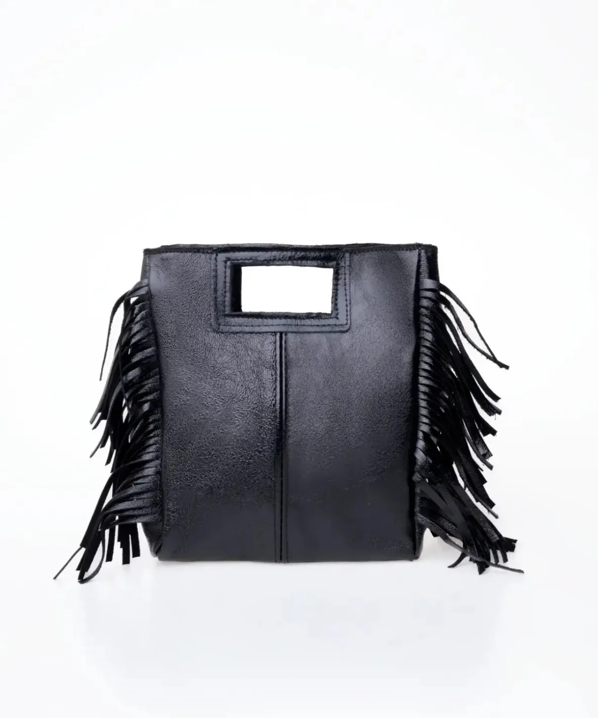 Bolso flecos metalizados