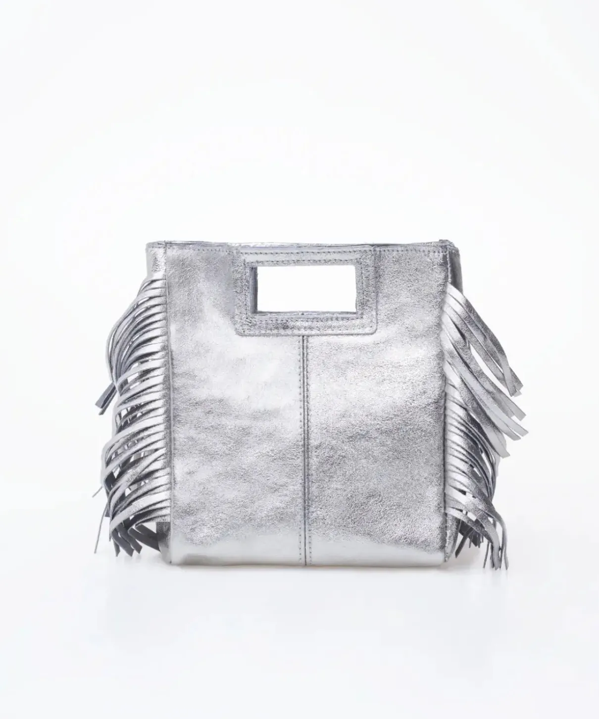 Bolso flecos metalizados