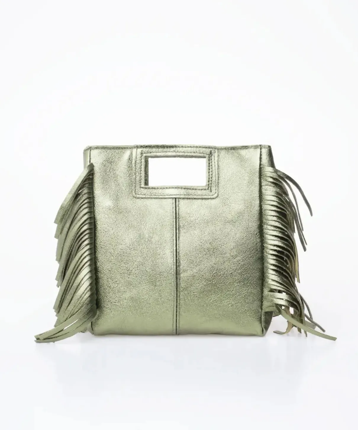 Bolso flecos metalizados