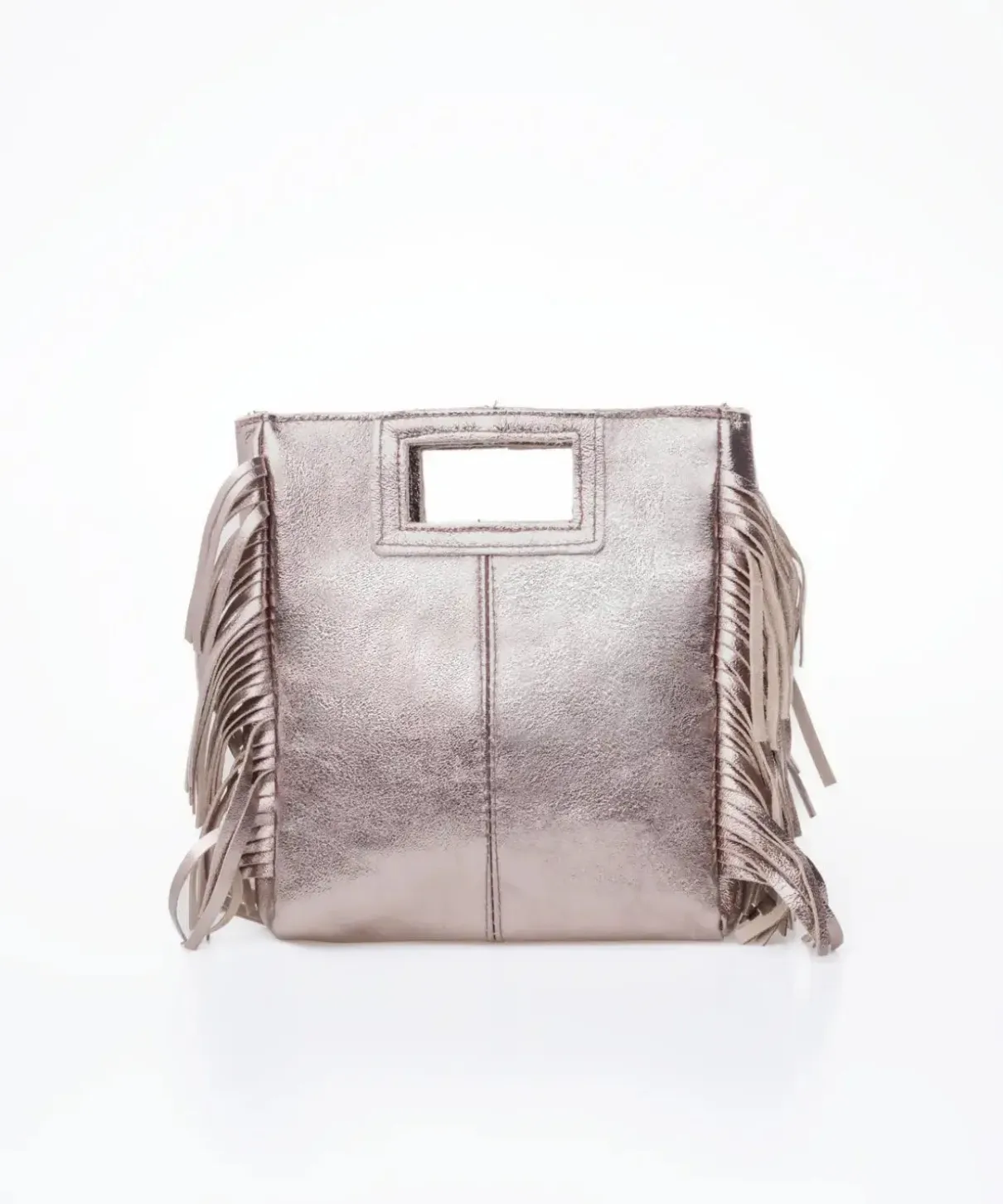 Bolso flecos metalizados