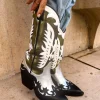 Botas relieve metalizada green