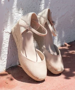 Cuñas pulsera tobillo beige