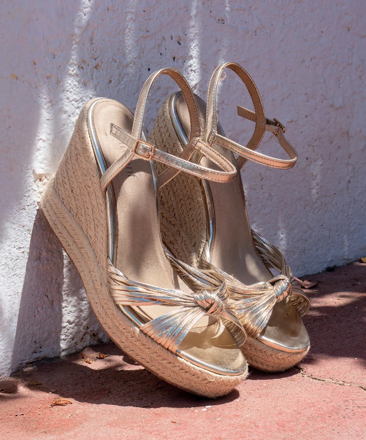 Sandalia esparto nudo Gold