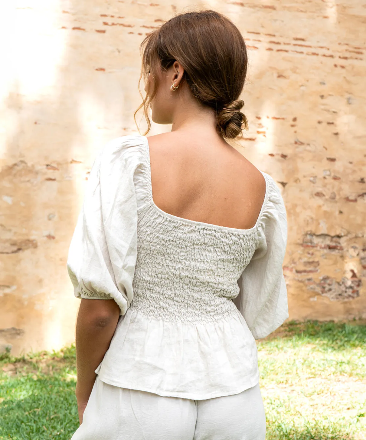 Top de lino Carmen